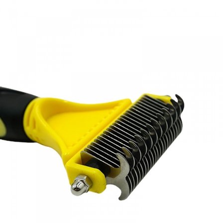 Självrengörande borste för hundar och katter, borste för pälsvård, tar enkelt bort mattor, tovor och löst päls från husdjurets päls