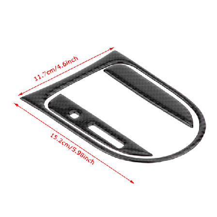 3 stk karbonfiber bil interiør girpanel deksel trim klistremerke for Ford Mustang 2015-2017