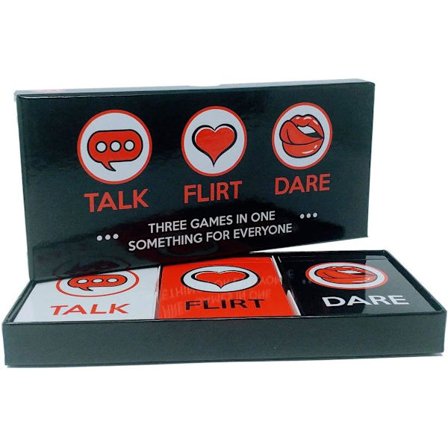 Morsomt og romantisk spill for par: Date Night Box Set med samtalestartere, flørtespill og kule utfordringer - Velg mellom snakk, flørt eller 