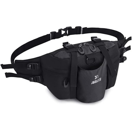 Vandtæt mavetaske med flere lommer og vandflaskeholder til fiskeri, camping, vandreture, løb, cykling og udendørs sport