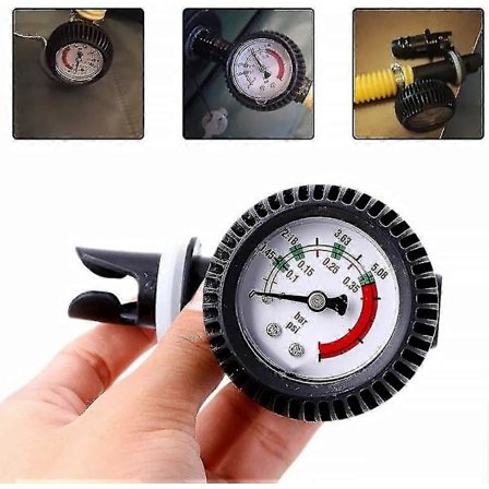 Oppblåsbar Jolle Trykkmåler, Plast Lufttrykkmåler 0-5.08 Psi Barometer For Oppblåsbar Kajakk Båt Og Oppblåsbar SUP Brett Lykkebringende