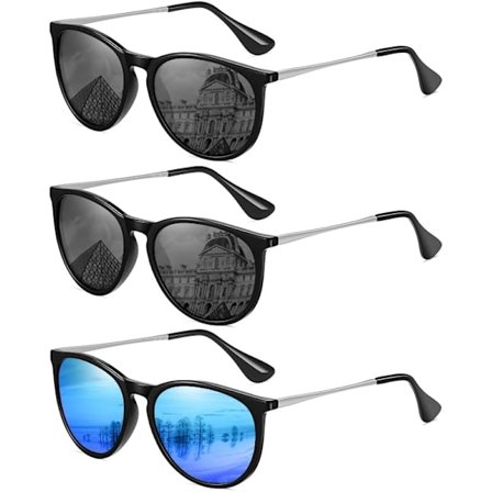 Solbriller Dame Herre Vintage Polariserte Retro Solbriller Dame Solbriller Runde Klassisk UV-beskyttelse