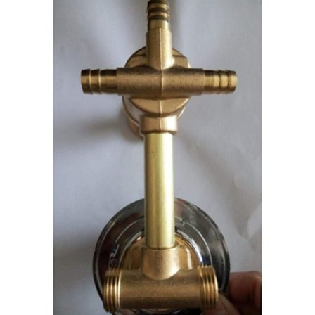 /EA/Vägg 2/3/4/5 vattenutgångar Mässing duschkran skruv skruvar eller intubation koppar duschkabin duschrum blandare, 3 banor av intubation, 9 cm