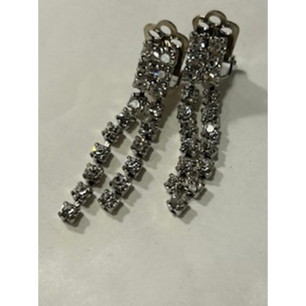 Jablonex Vintage Clips 2 rader Strass stenar örhängen