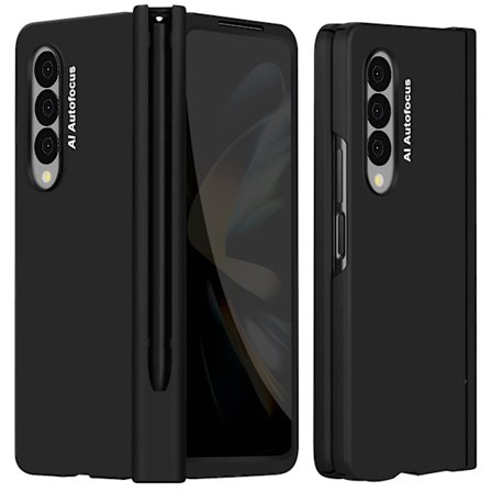 Galaxy Z Fold 4 Soft Touch med externt skärmskydd och stylus, svart