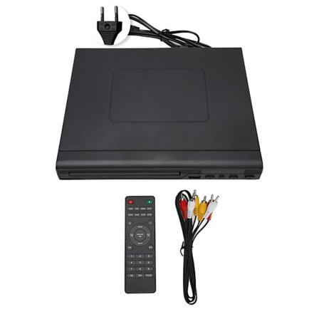 Mini HD DVD-spelare Inbyggd PAL NTSC USB 2.0-gränssnitt Fjärrkontroll Hemma CD-spelare med RCA-kabel för TV 110?240V EU-kontakt