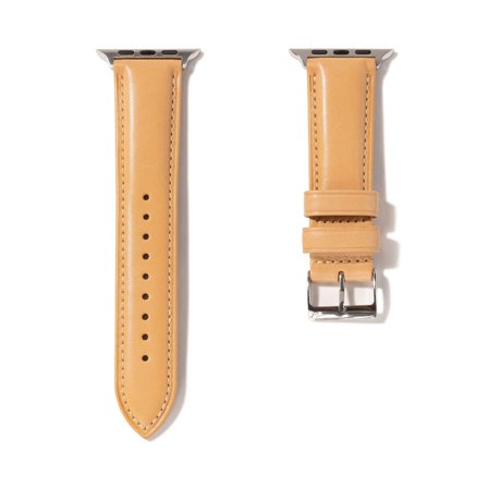 Klassiskt läderarmband av kalvskinn till Apple Watch 38/40/41mm - Beige | Armband Från Yedi