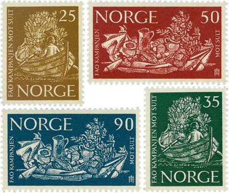 Norge - AFA 504-507 - Postfrisk