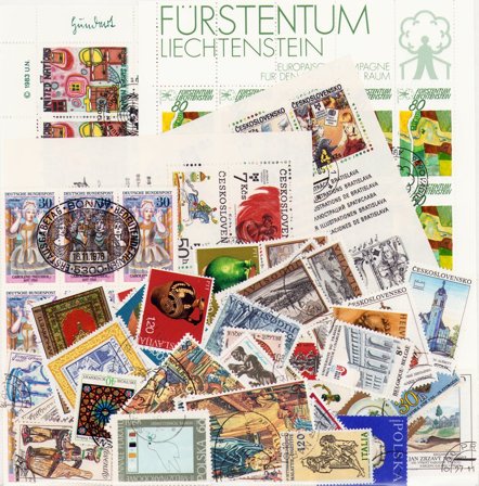 Kunst - Frimærkepakke - Stemplet