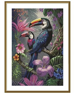 Kirjontapakkaus Taulu Trooppiset linnut-Nova Sloboda