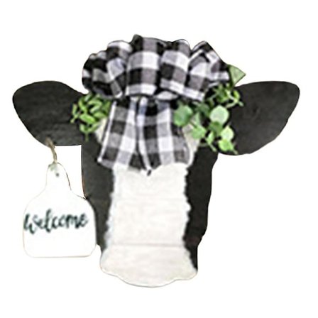 Lehmänpäämuotoinen tervetulotoivotuskilpi, tee-se-itse-akryyli, koristeellinen etuoven ripustin kotiin (FMY)