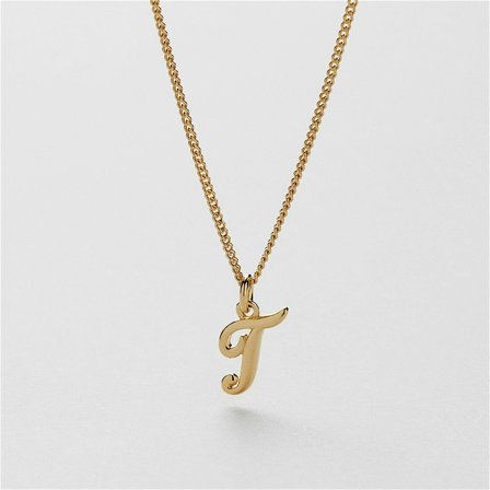 T Vintage Letter Necklace