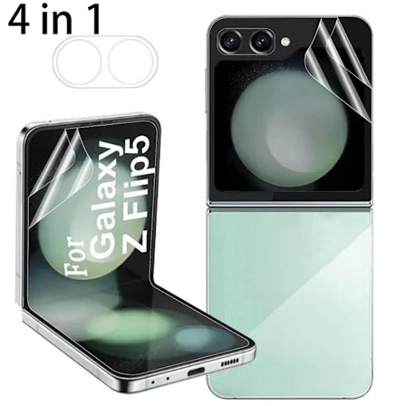 Z Flip 5 - 4-in-1Hydrogel Skärmskydd & Kameralinsskydd