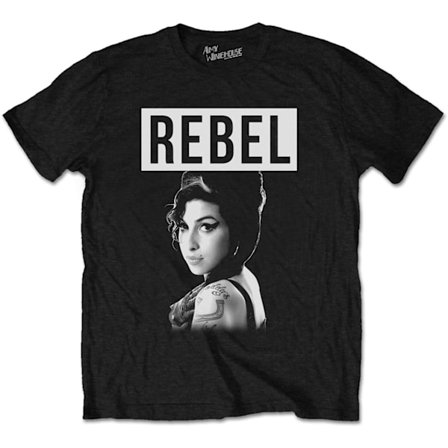 Amy Winehouse Unisex Rebel T-shirt XL Svart