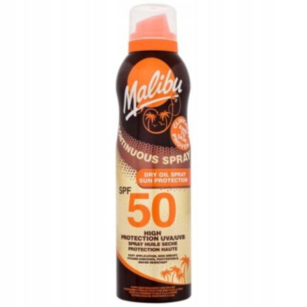 Vattentät Solsprayolja Malibu Dry Oil Spf50 175Ml