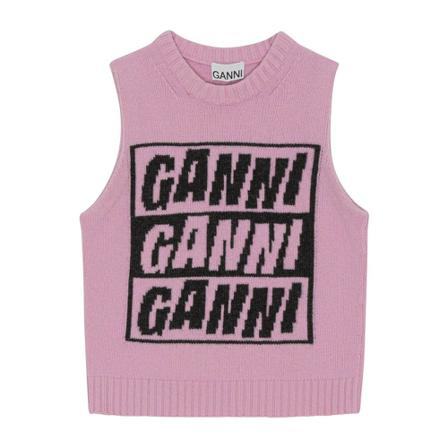 Ganni Sleeveless Strik Lilla, Dame Striktrøjer