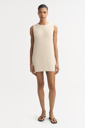 Soft Goat - Mini Dress - Cashmere dress - L - Beige