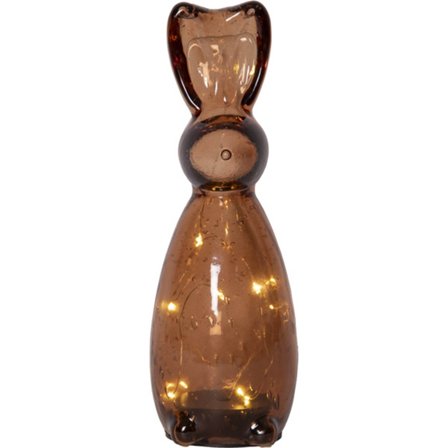 Star Trading - Bordlampe Glasdekoration Harry Brown 581-37 Brun