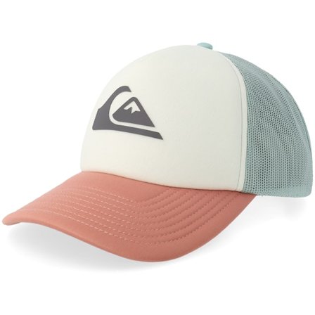 Quiksilver - Wit trucker Cap - Classic Foam M&w Desert Sand A-Frame Trucker @ Hatstore