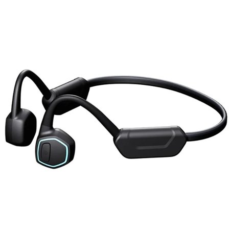 For Bone Conduction Earphones Bluetooth Wireless IPX8 Vanntett MP3 Hifi med Mic Headset for Svømming(Svart)