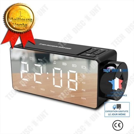 Projektionsur - TD - Bluetooth-högtalare - HD-skärm - Färg Svart - Litiumbatteri