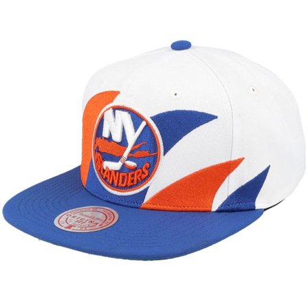 Mitchell & Ness - NHL Vit snapback Keps - New York Islanders Vintage Sharktooth White/Blue Snapback @ Hatstore