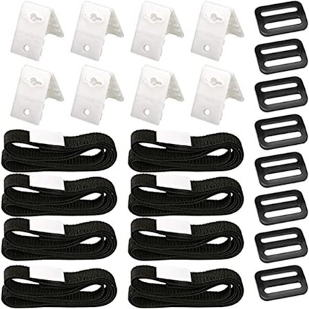 Slitesterkt festesett for bassengtrekk bobletrekk solcelletrekk rullestroppsett lett å feste for innendørs og utendørs bruk