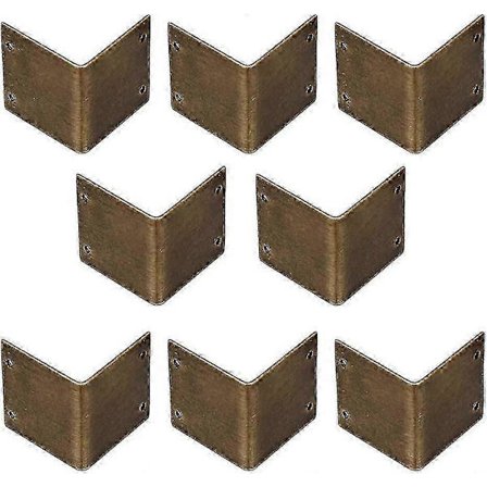 8 stk. Ren Messing 90 Graders Retvinklet Hjørnebeskytter Hjørnebøjler Kamfertræ Kasse Hjørnekode Antik Kantdækning (30x30mm)-God