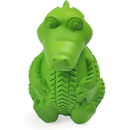 Hundegodteri i gummi, holdbar hundetannbørste med matlekkasje for trening og tannpleie, interaktive hundeleker for små/mellomstore hunder - -