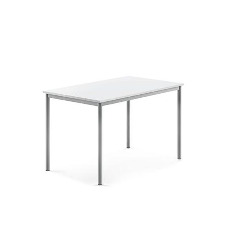 Tisch BORÅS, 1200x800x760 mm, Laminat weiß, alugrau