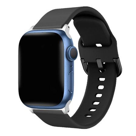 Blødt Silikonarmbånd Apple Watch Series 10 46mm Sort