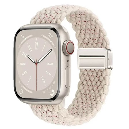Nylonflätat armband kompatibelt med Apple Watch S10 46mm 44mm 40mm 45mm 49mm 41mm 38mm iWatch serie se 10 7 3 5 6 8 9 Ultra