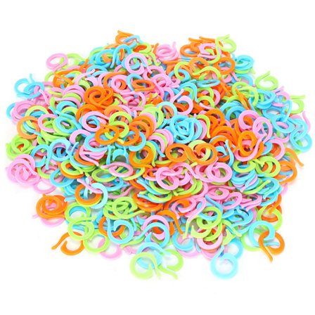 500 st markeringar i blandade färger, plast, stickning, räknering, virkning, låsning, sömnadstillbehör