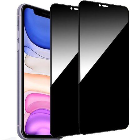 2-Pack iPhone 11 Sekretessskärmskydd - Härdat Glas, Anti-Spy, Privacy Skärmskydd