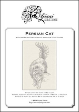 Persian cat. Blackwork design Valentina Sardu
