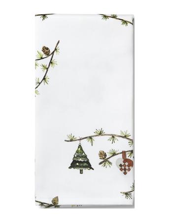 Hammershøi Christmas Stofserviet 45X45 Cm Hvid M. Deko 4 Stk Home Textiles Kitchen Textiles Napkins Hvid Kähler