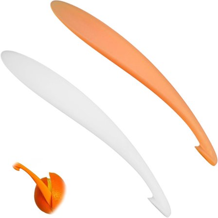 Stk. Plastik Appelsinskræller, Effektiv Citrus Appelsinskræller til Skrælning af Appelsiner og Andre Citrusfrugter, Praktisk Appelsinskrælningsværktøj