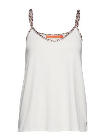 Strap Top W. Leopard Tape White Coster Copenhagen