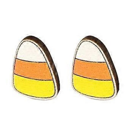 Europæiske amerikanske træ ørestikker kranie slik heksehat måne flagermus øreringe retro Halloween kiste øreringe til dukke ørepynt