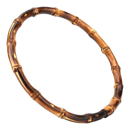 Rundt, træformet bambushank til håndlavede håndtasker, punge, gør-det-selv tasketilbehør