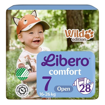Libero Comfort Åbne Bleer Str. 7, 16-26 kg - 28 stk, Børn & Forældre, Bleer, Engangsbleer