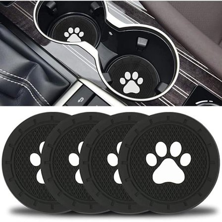 Bildekk for koppholder i bil, 4-pakning PVC-poter, universelle bil-koppbrett med sklisikkerhet, bilinteriørtilbehør