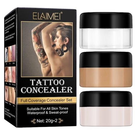Concealer för mörka fläckar och ärr TattooCover-Up Smink Används på kroppen för ben Män Kvinnor