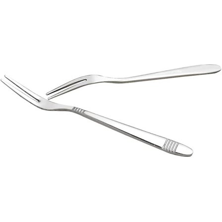 10 Små Gafler til Frukt, Rustfritt Stål Kakegaffelsett