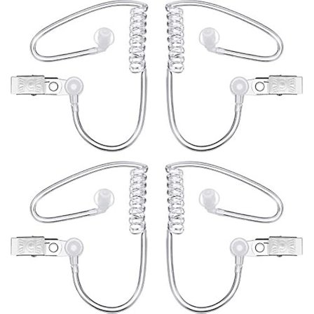 4-pack Spy Öronproppar Leksaker Säkerhetsheadset Öronpropp Agent Spy Öronpropp Kostymrekvisita Snap On Ersättningsakustisk Slang För 2-vägs Radio 
