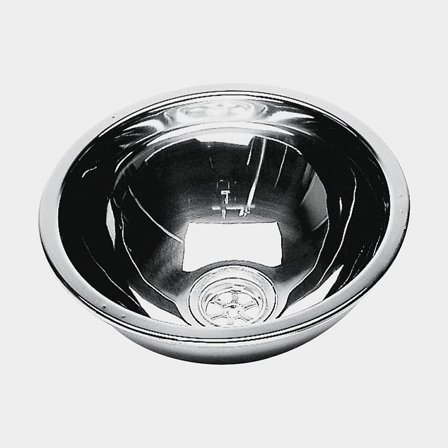 Fregadero barco, redondo, Ø290 mm, acero inoxidable, plata