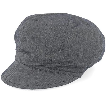 Seeberger - Svart vega Keps - Chambray Fabric Cap Black Vega Cap @ Hatstore