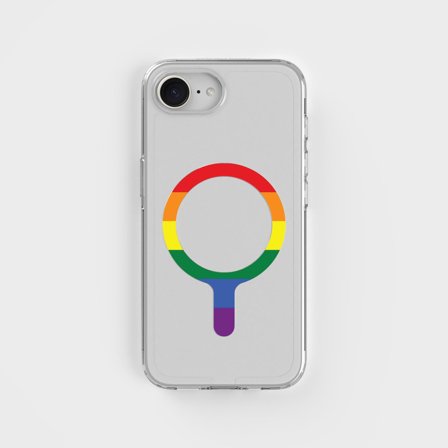 Pride - Avtagbar MagSafe-ring & Klart mobilskal-paket, iPhone 16e