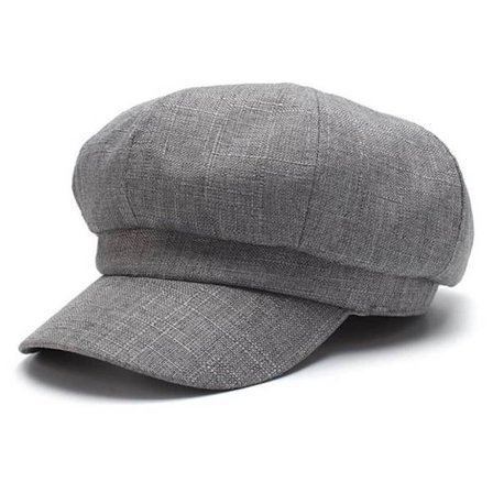 Lin- og bomulls caps i fransk stil for kvinner og menn, baskerhatt for damer, vår- og sommerhatt, trendy åttekantet solhatt
