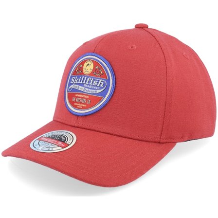 Skillfish - Rouge adjustable Casquette - Retro Fishing Logo Burgundy Adjustable @ Hatstore